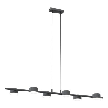 Hanglamp aan een koord SORA 6xGX53/12W/230V zwart