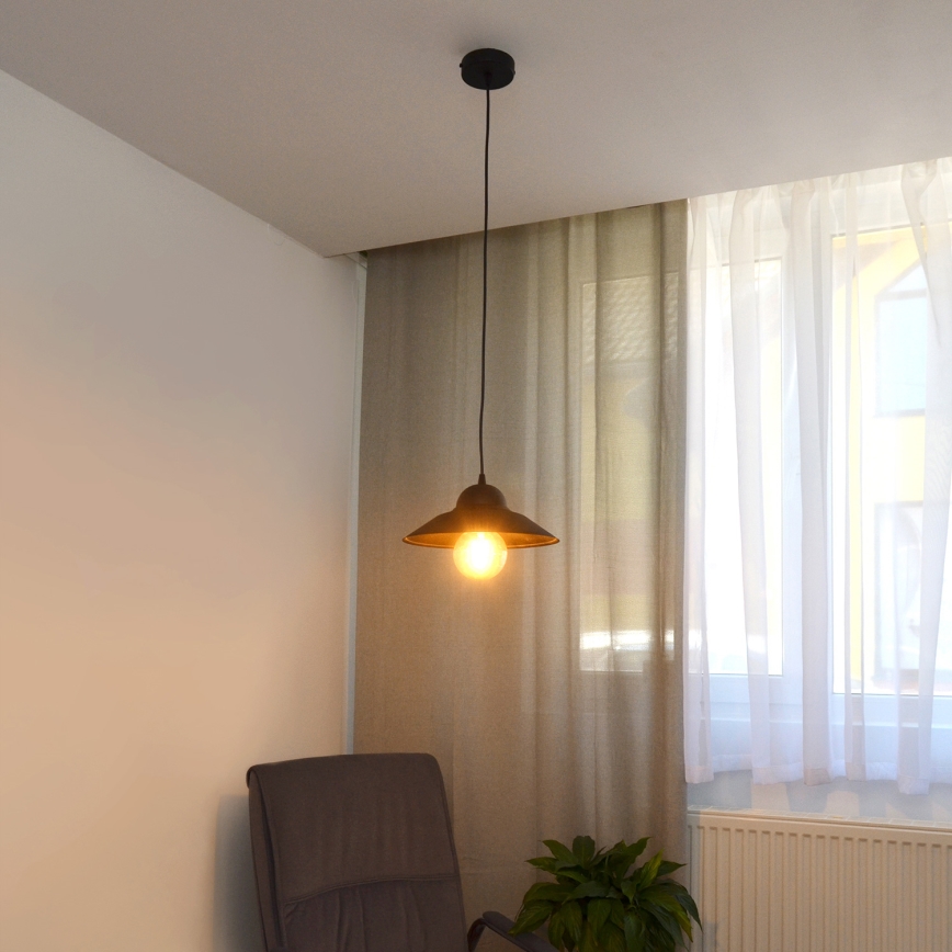 Hanglamp aan een koord SORAPIS 1xE27/15W/230V zwart