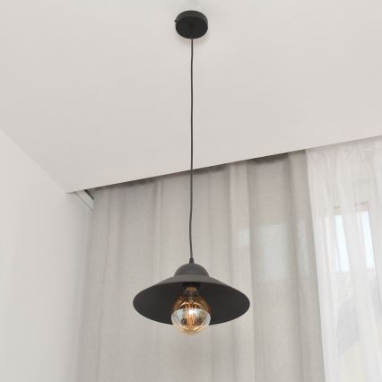 Hanglamp aan een koord SORAPIS 1xE27/15W/230V zwart