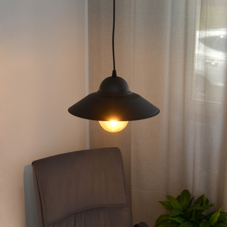 Hanglamp aan een koord SORAPIS 1xE27/15W/230V zwart