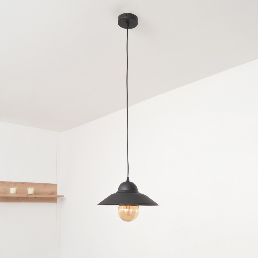 Hanglamp aan een koord SORAPIS 1xE27/15W/230V zwart