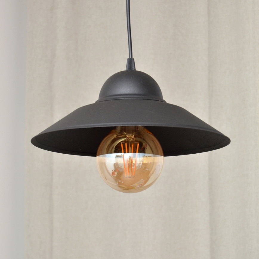 Hanglamp aan een koord SORAPIS 1xE27/15W/230V zwart