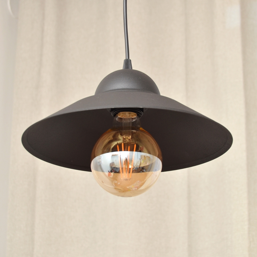 Hanglamp aan een koord SORAPIS 1xE27/15W/230V zwart