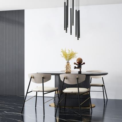 Hanglamp aan een koord STALACTITE LASER 8xG9/2,5W/230V zwart