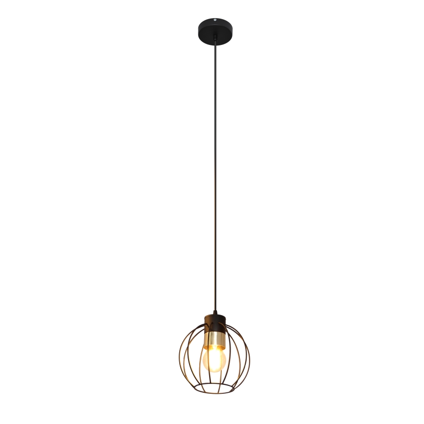 Hanglamp aan een koord STARLIGHT 1xE27/15W/230V zwart/goud