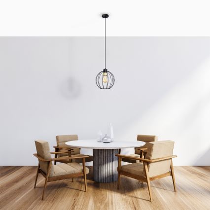 Hanglamp aan een koord STARLIGHT 1xE27/15W/230V zwart/goud