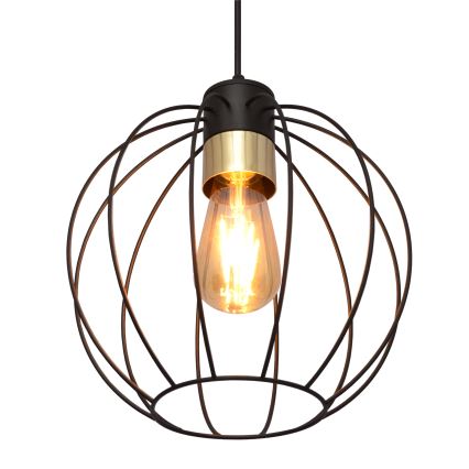 Hanglamp aan een koord STARLIGHT 1xE27/15W/230V zwart/goud