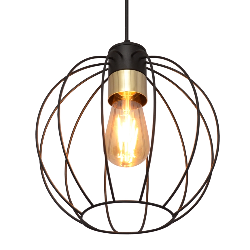 Hanglamp aan een koord STARLIGHT 1xE27/15W/230V zwart/goud