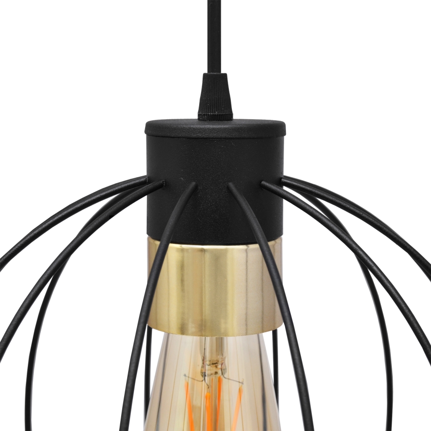 Hanglamp aan een koord STARLIGHT 1xE27/15W/230V zwart/goud