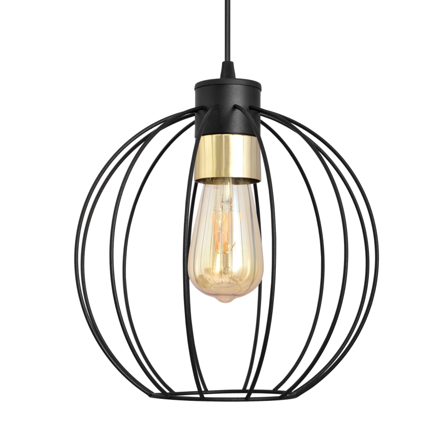 Hanglamp aan een koord STARLIGHT 1xE27/15W/230V zwart/goud