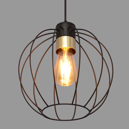 Hanglamp aan een koord STARLIGHT 1xE27/15W/230V zwart/goud