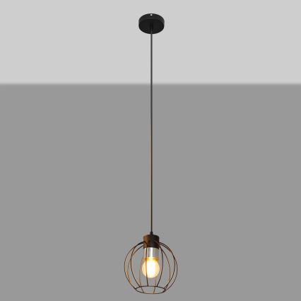 Hanglamp aan een koord STARLIGHT 1xE27/15W/230V zwart/zilver