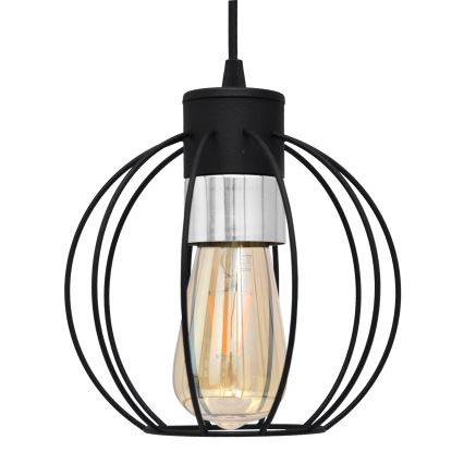 Hanglamp aan een koord STARLIGHT 1xE27/15W/230V zwart/zilver
