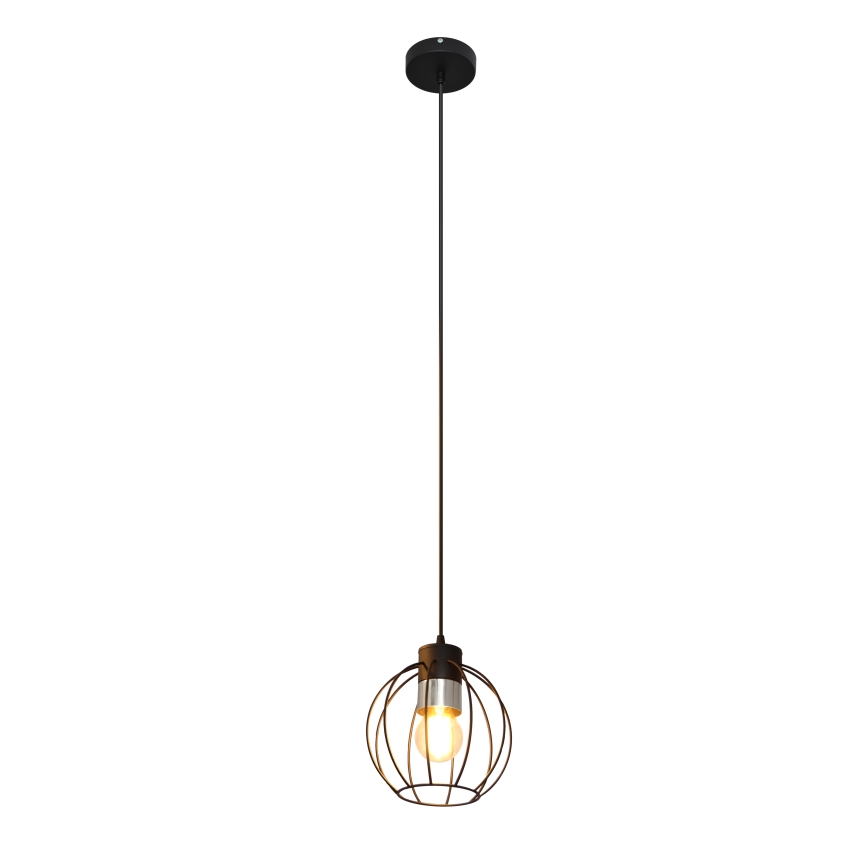 Hanglamp aan een koord STARLIGHT 1xE27/15W/230V zwart/zilver