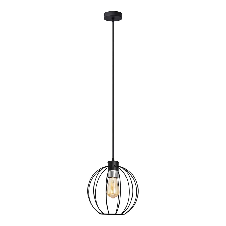 Hanglamp aan een koord STARLIGHT 1xE27/15W/230V zwart/zilver