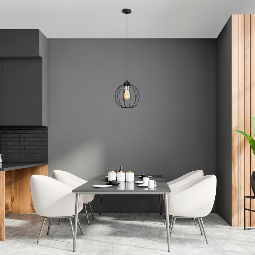 Hanglamp aan een koord STARLIGHT 1xE27/15W/230V zwart/zilver
