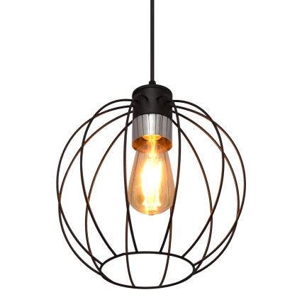 Hanglamp aan een koord STARLIGHT 1xE27/15W/230V zwart/zilver