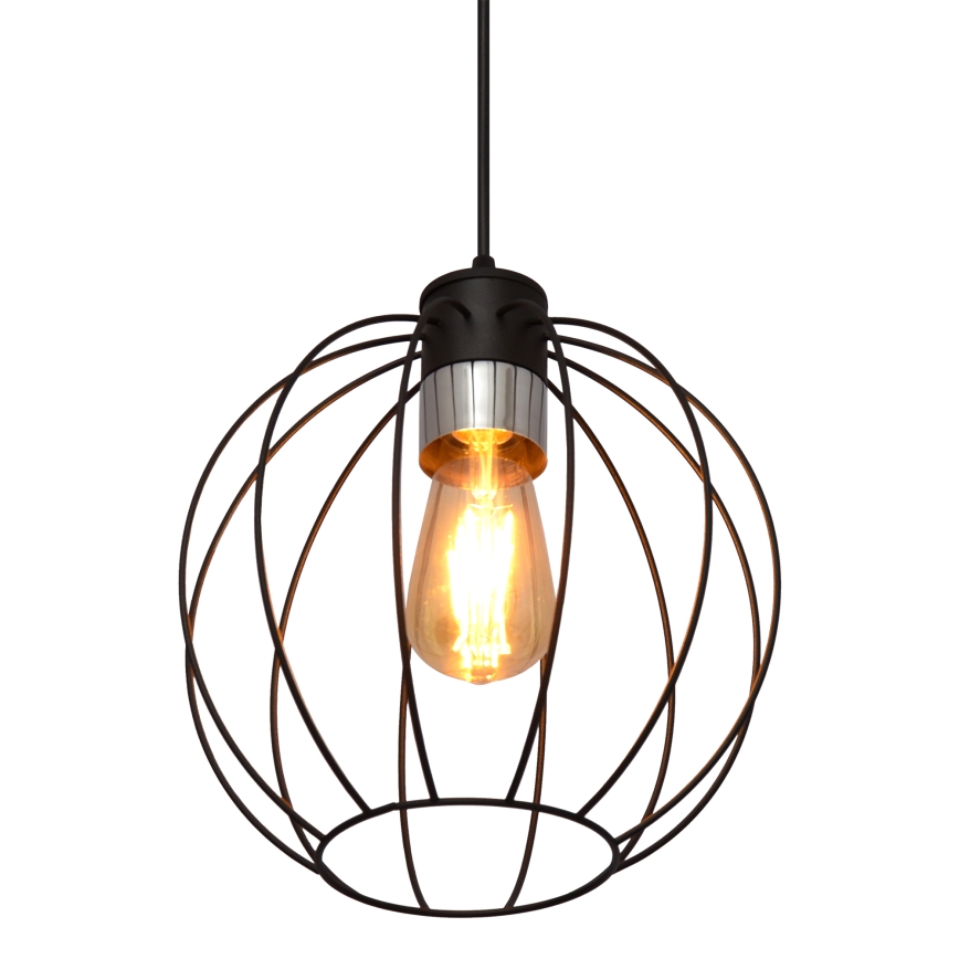 Hanglamp aan een koord STARLIGHT 1xE27/15W/230V zwart/zilver
