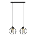 Hanglamp aan een koord STARLIGHT 2xE27/15W/230V zwart/goud