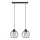 Hanglamp aan een koord STARLIGHT 2xE27/15W/230V zwart/zilver