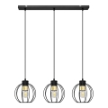 Hanglamp aan een koord STARLIGHT 3xE27/15W/230V zwart/goud
