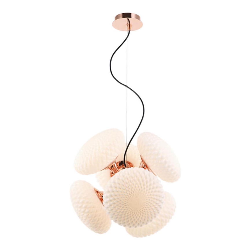 Hanglamp aan een koord STELLAR 6xG9/4W/230V roze goud