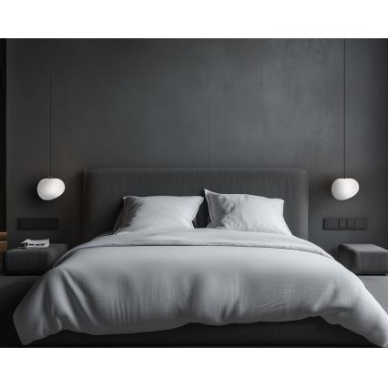 Hanglamp aan een koord STONES 1xE27/40W/230V diameter 20 cm