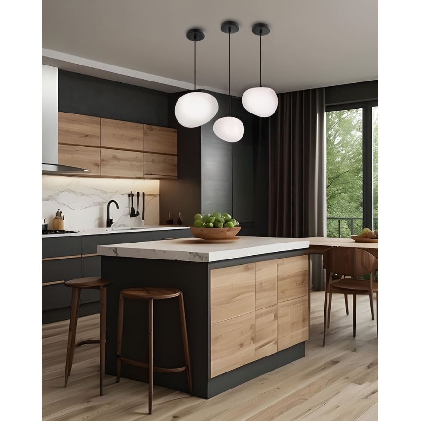Hanglamp aan een koord STONES 1xE27/40W/230V diameter 30 cm