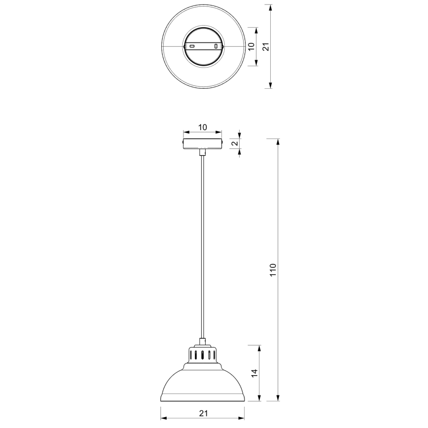 Hanglamp aan een koord SVEN 1xE27/15W/230V beige