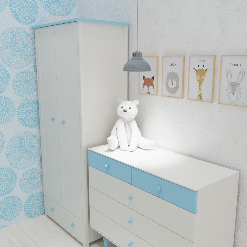 Hanglamp aan een koord SVEN 1xE27/15W/230V grijs