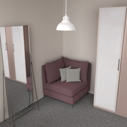 Hanglamp aan een koord SVEN 1xE27/15W/230V wit