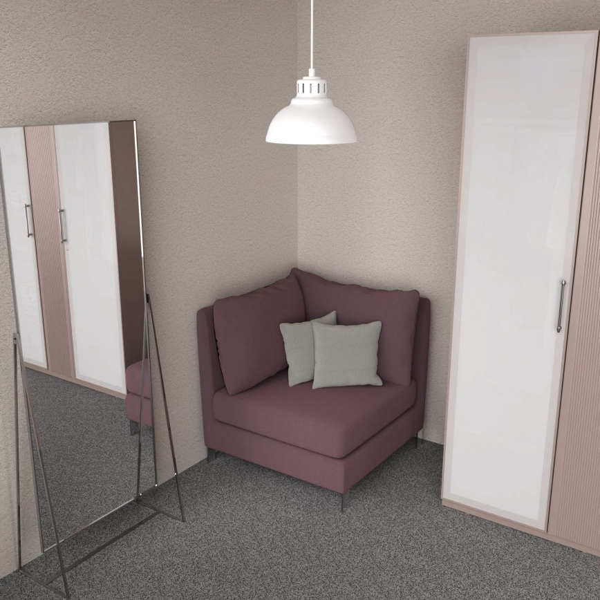 Hanglamp aan een koord SVEN 1xE27/15W/230V wit