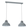 Hanglamp aan een koord SVEN 2xE27/15W/230V grijs