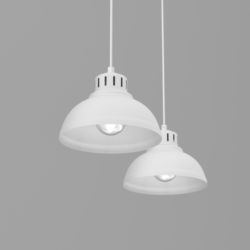 Hanglamp aan een koord SVEN 2xE27/15W/230V wit