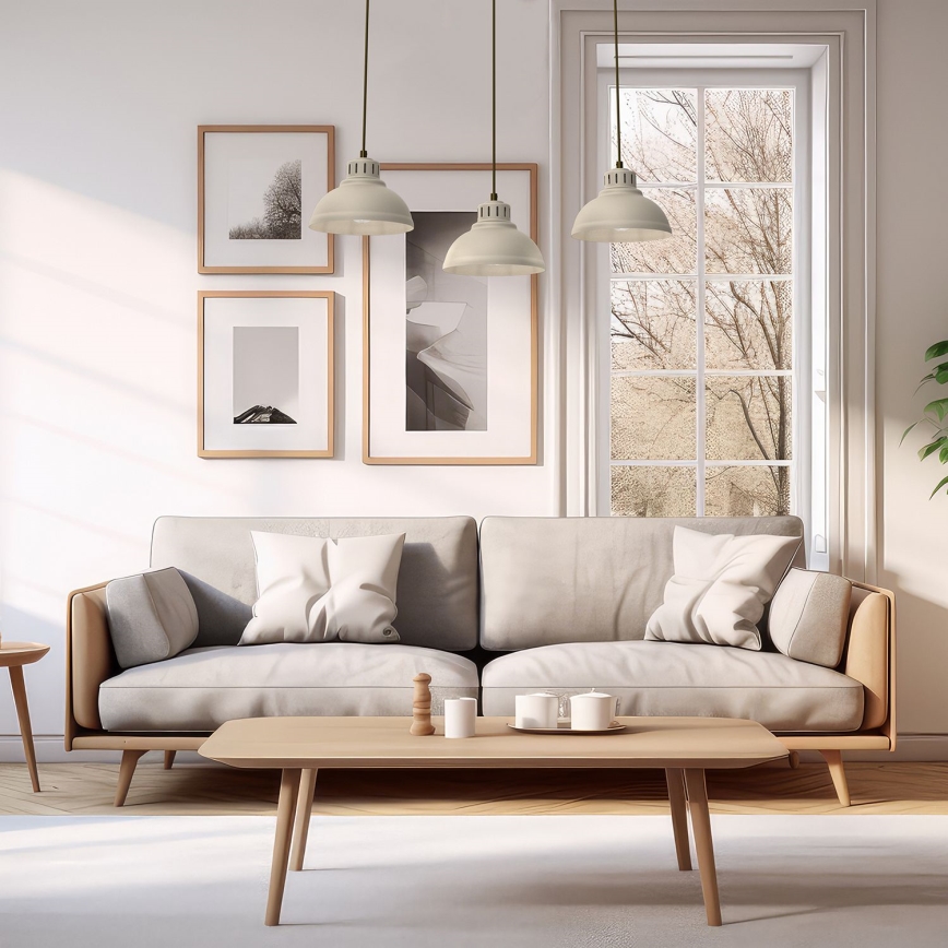 Hanglamp aan een koord SVEN 3xE27/15W/230V beige