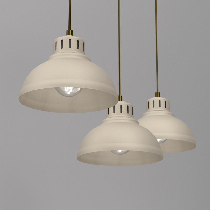 Hanglamp aan een koord SVEN 3xE27/15W/230V beige