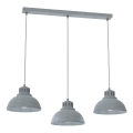 Hanglamp aan een koord SVEN 3xE27/15W/230V grijs