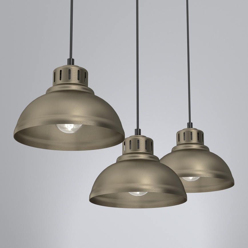 Hanglamp aan een koord SVEN 3xE27/15W/230V messing