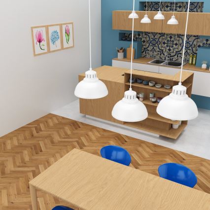 Hanglamp aan een koord SVEN 3xE27/15W/230V wit