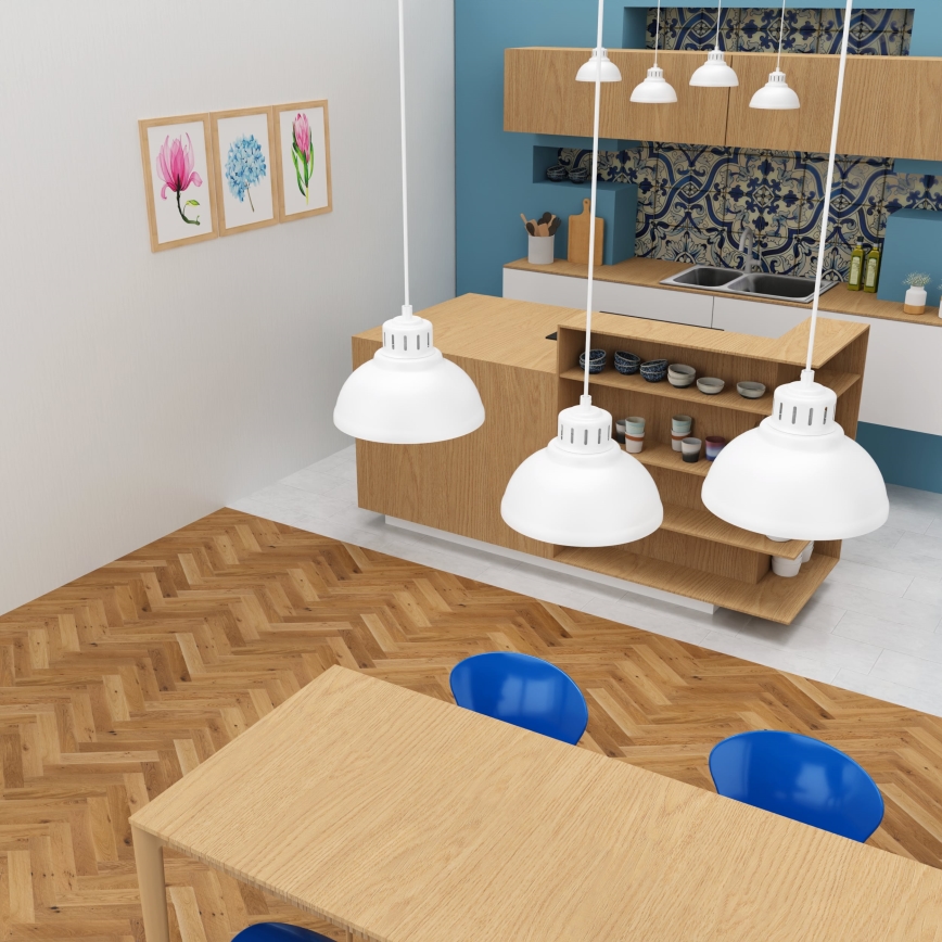 Hanglamp aan een koord SVEN 3xE27/15W/230V wit