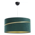 Hanglamp aan een koord SWING 1xE27/60W/230V groen/goud