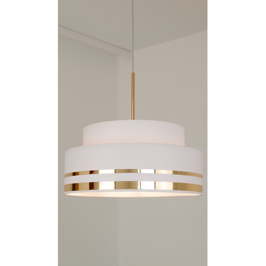 Hanglamp aan een koord TAMI 1xE27/60W/230V crème/goud
