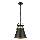 Hanglamp aan een koord TAO 1xE27/60W/230V diameter 25 cm zwart
