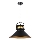 Hanglamp aan een koord TAO 1xE27/60W/230V diameter 37 cm zwart
