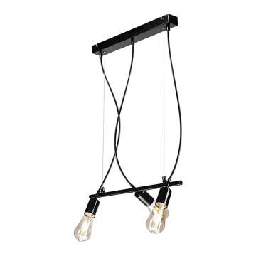 Hanglamp aan een koord TARO 3xE27/60W/230V zwart