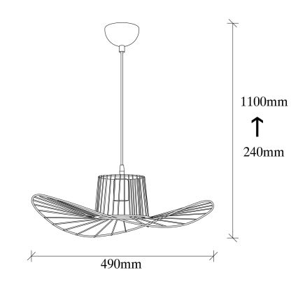 Hanglamp aan een koord TEL 1xE27/40W/230V