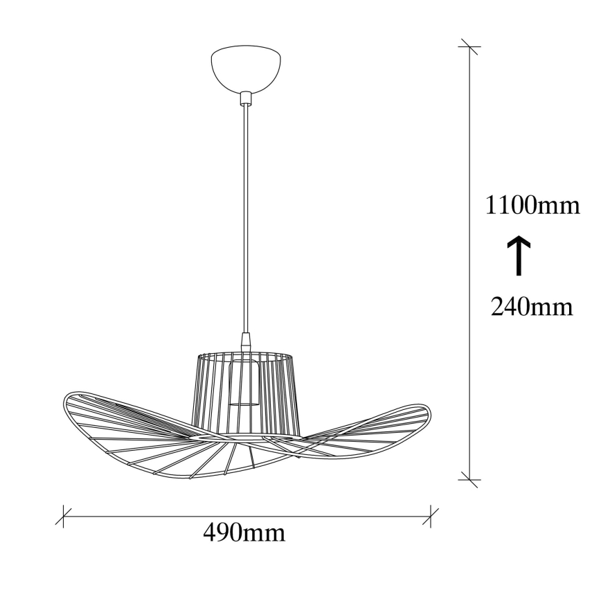 Hanglamp aan een koord TEL 1xE27/40W/230V