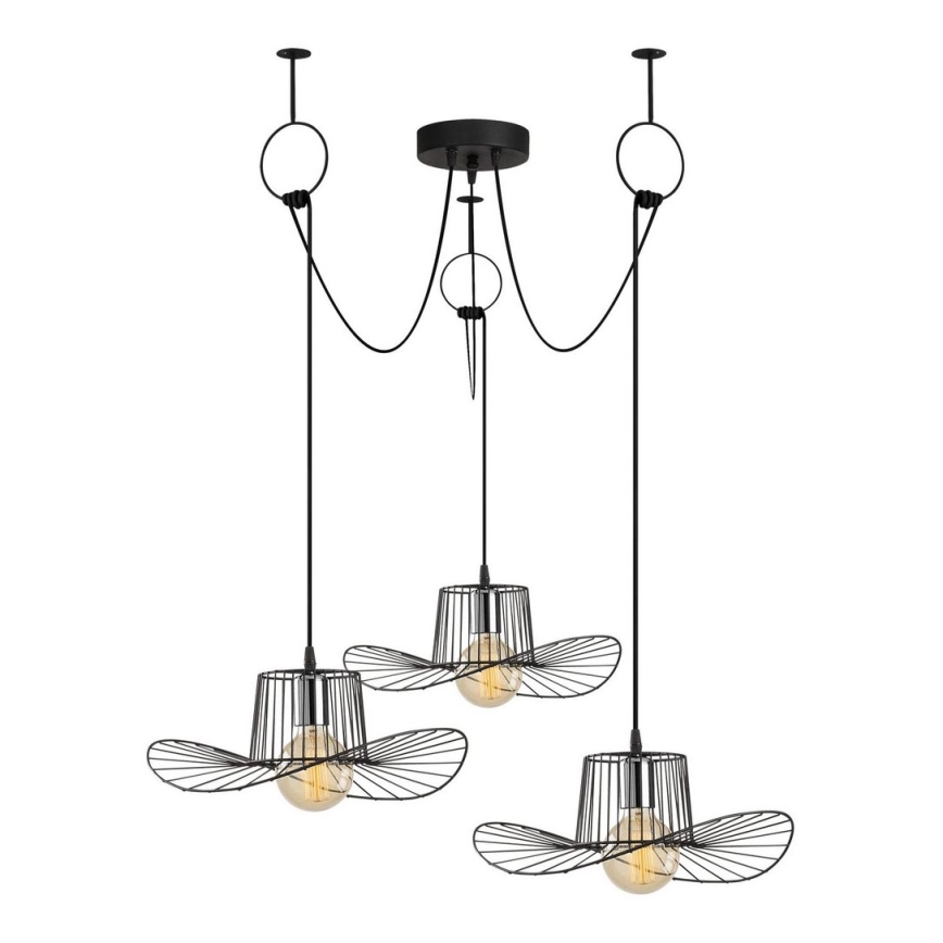 Hanglamp aan een koord TEL 3xE27/40W/230V spin