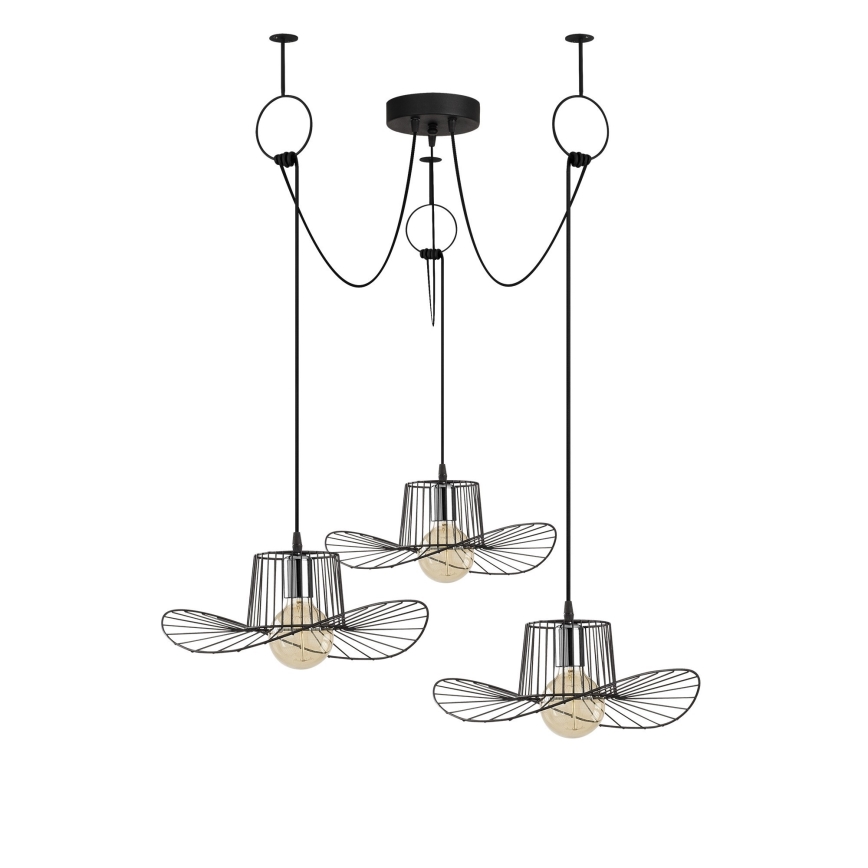 Hanglamp aan een koord TEL 3xE27/40W/230V spin
