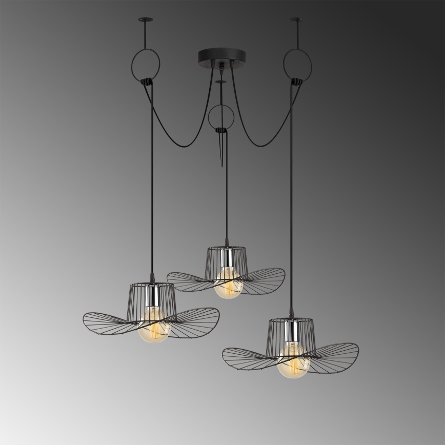 Hanglamp aan een koord TEL 3xE27/40W/230V spin